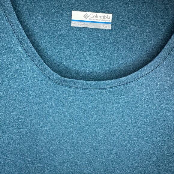 Columbia Women's Omni-wick Short Sleeve Teal Shirt, XL - Picture 2 of 5